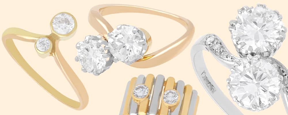 two stone diamond ring for sale
