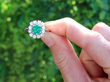 emerald diamond ring outside
