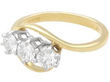 yellow gold diamond trilogy ring