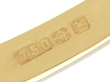 Trilogy Twist Ring in Yellow Gold hallmarks