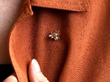 Antique Insect Pin Brooch being worn