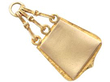 Antique Gold pouch Bracelet Charm reverse