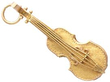 Antique Gold violin Bracelet Charm