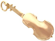 Antique Gold violin Bracelet Charm reverse