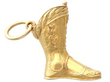 Antique Gold Boot bracelet charm