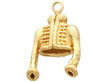 Antique Gold jacket Bracelet Charm