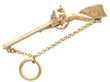 Antique Gold rifle Bracelet Charm