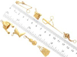 Antique Gold Bracelet Charms size