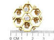 Honeycomb Diamond Pendant brooch size
