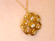 Honeycomb Diamond Pendant being worn