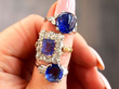 sapphire rings on finger