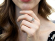 Antique Diamond Twist Ring being worn