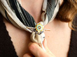 Military Brooch being worn