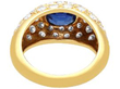 Oval Cut Sapphire and Diamond Ring back