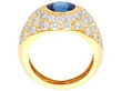 Oval Cut Sapphire and Diamond Ring setting