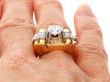 French Diamond Ring on finger