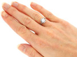 diamond solitaire ring  on hand