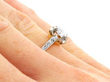 diamond solitaire ring  wearing