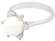 Cultured Pearl Ring in white gold