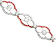 synthetic Ruby and Diamond Bracelet
