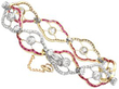 synthetic Ruby and Diamond Bracelet closed