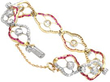 Antique Ruby and Diamond Bracelet open