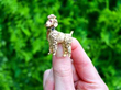 yellow gold Vintage Poodle Brooch outside