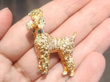 gold Vintage Poodle Brooch