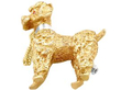 Vintage Poodle Brooch in gold