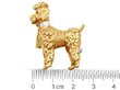 Vintage Poodle Brooch size