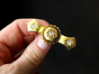 yellow gold diamond brooch