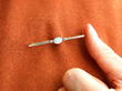opal bar brooch wearing