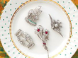 gemstone brooches