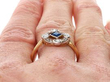 Sapphire & Diamond Dress Ring on finger