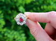 ruby and diamond ring outside