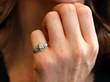wearing 1920s Platinum Diamond Ring