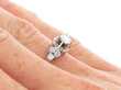 1920s Platinum Diamond Ring on hand