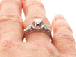 1920s Platinum Diamond Ring on finger