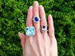 gemstone rings outside