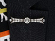 wearing Diamond Bar Brooch