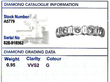 18ct White Gold Half Eternity Ring grading card