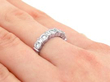 18ct White Gold Half Eternity Ring on hand