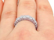 18ct White Gold Half Eternity Ring on finger