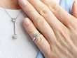 wearing diamond ring and pendant