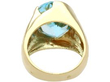 blue topaz yellow gold ring back