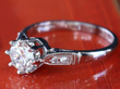 diamond solitaire ring in platinum