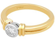 yellow gold bezel set diamond engagement ring