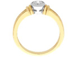bezel set diamond engagement ring setting