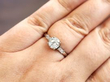diamond platinum solitaire ring wearing