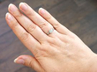 wearing diamond platinum solitaire ring